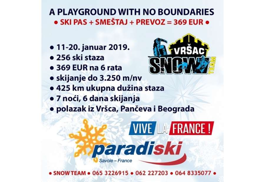 Skijanje za Vrščane zime 2019. godine